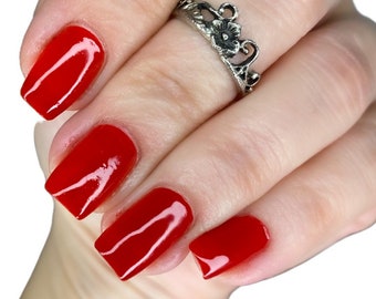 Red Nail Polish Cruelty-free Nail Polish Vegan Nail Polish Free of 10 Chemicals Nail Polish True Red Creme Nail Polish Bright Red Nails