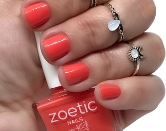 Coral Nail Polish / Formaldehyde Free Nail Polish / Cruelty Free Nail Polish / Vegan Nail Polish / Soft Coral Nail Color / Indie Nail Polish