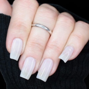 Milky White Nail Polish, Sheer White Nail Polish, White Jelly Nail Polish, Cruelty-free Vegan Nail Polish, Milky Manicure, Clean Girl Nails