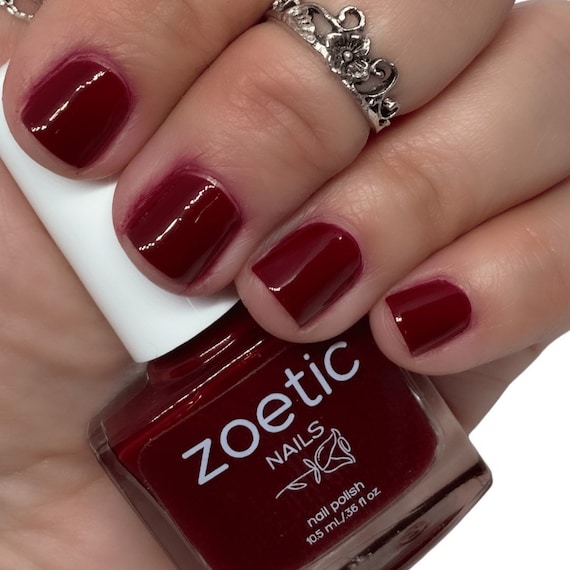 Dark Red Nail Polish | Unghie gel, Unghie