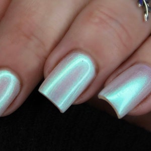 Teal Opal Nail Polish, Vegan Nail Polish, Iridescent Nail Polish, Shimmer Nail Polish, Cruelty-free Nail Lacquer, Indie Nail Polish