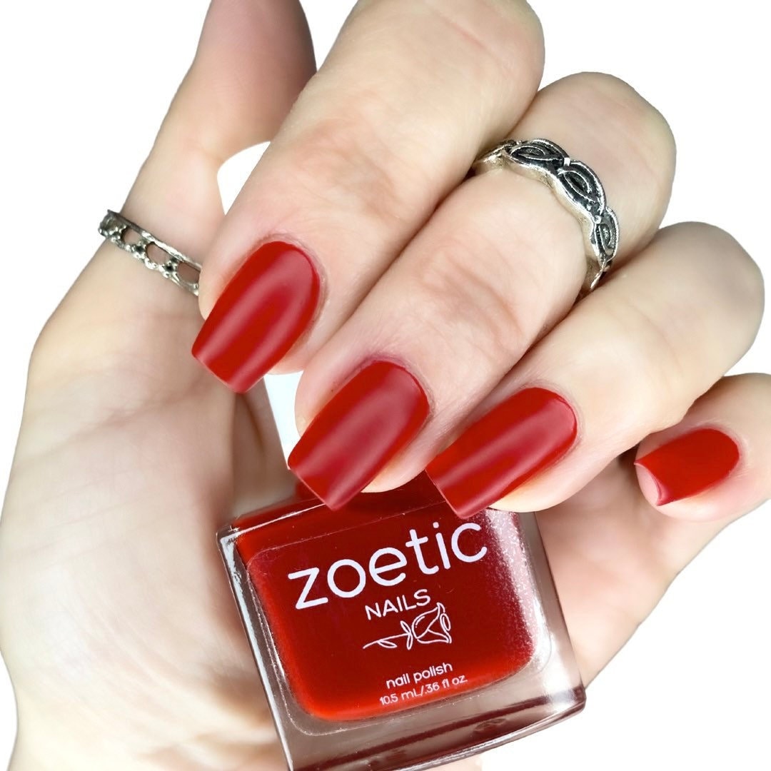 Matte Red Nail Polish Formaldehyde Free Nail Polish Matte Etsy