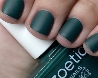 Matte Green Nail Polish Funky Green Nail Polish Cruelty Free Vegan Nail Lacquer Formaldehyde Free Nail Polish Unique Indie Nail Polish Color