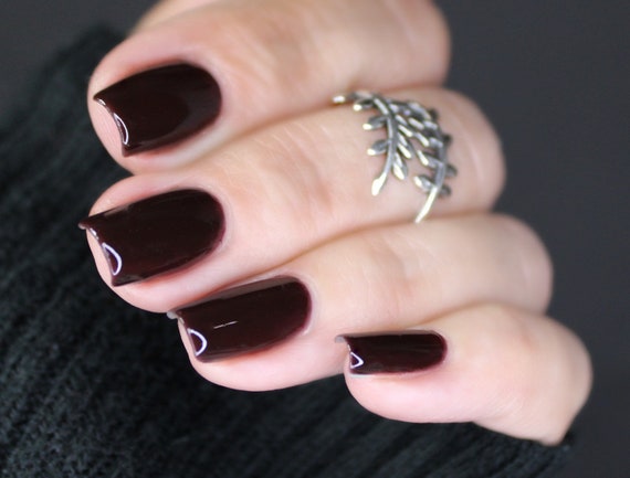 Dark Brown Nail Polish Cruelty Free Vegan Nail Polish Formula Dark
