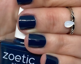 Light Navy Blue Nail Polish Cruelty Free Vegan Nail Polish Formula Dark Blue Formaldehyde Free Nail Lacquer Winter Indie Nail Polish Color