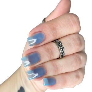 Blue Jelly Nail Polish / Sheer Blue Nail Polish / Cruelty Free Nail Polish / Clean Nail Polish / 10-Free Nail Polish / Formaldehyde Free image 6