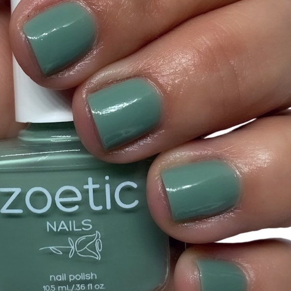 Fall Nail Polish, Sage Green Nail Polish, Unique Nail Polish, Light Green Nails, Vegan Nail Polish, Indie Nail Polish, Cute Nails