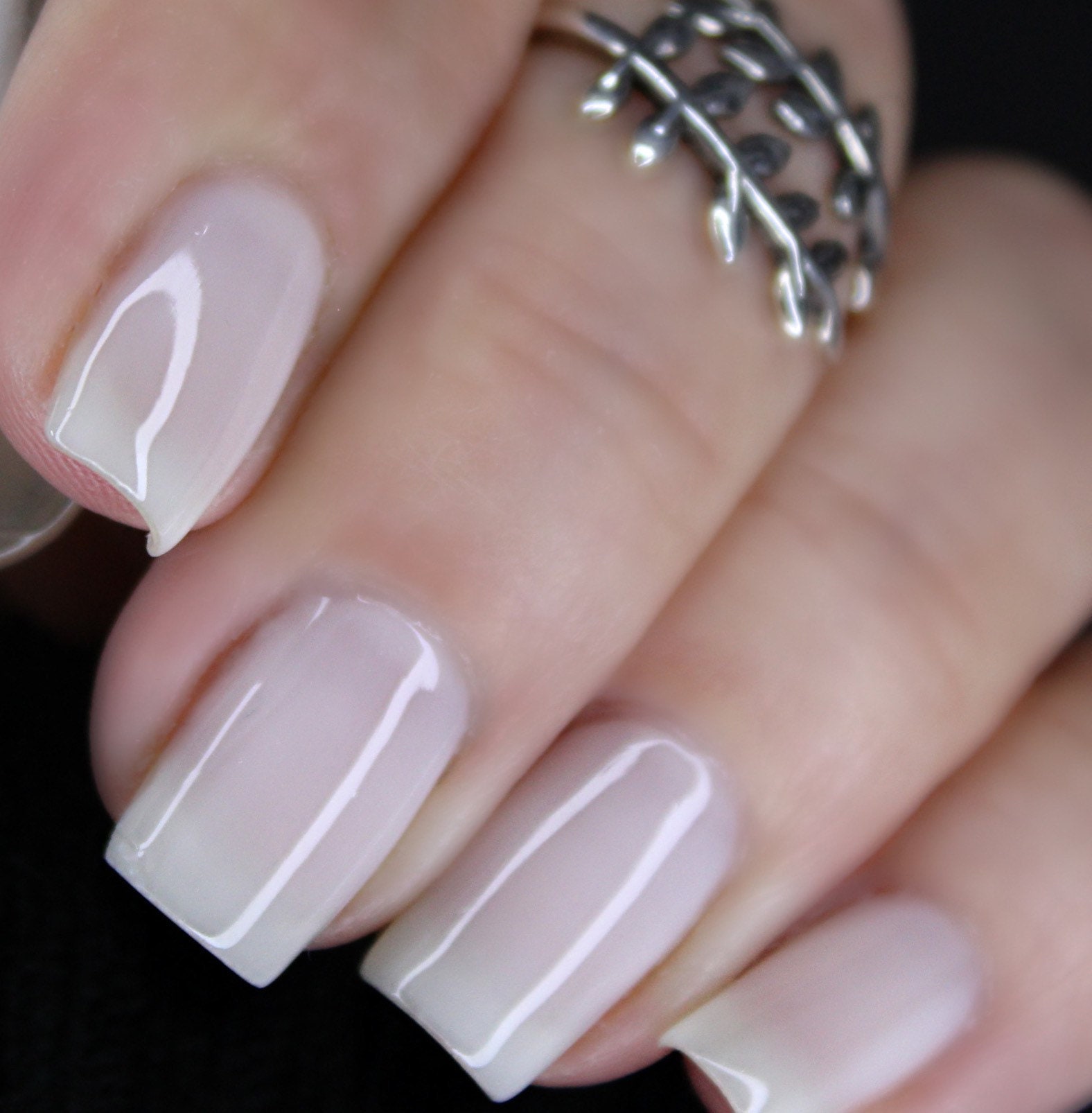 Nail Polish Set of 2 / Milky White Nail Polish and Creamy Etsy