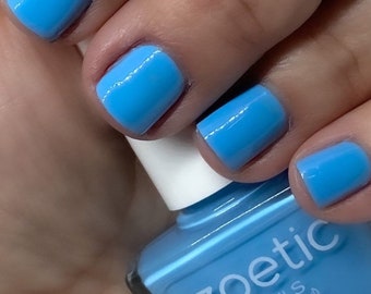 Bright Pastel Blue Nail Polish Cruelty Free Vegan Nail Polish Formaldehyde Free Formula Sky Blue Indie Nail Polish Color Unique Nail Polish