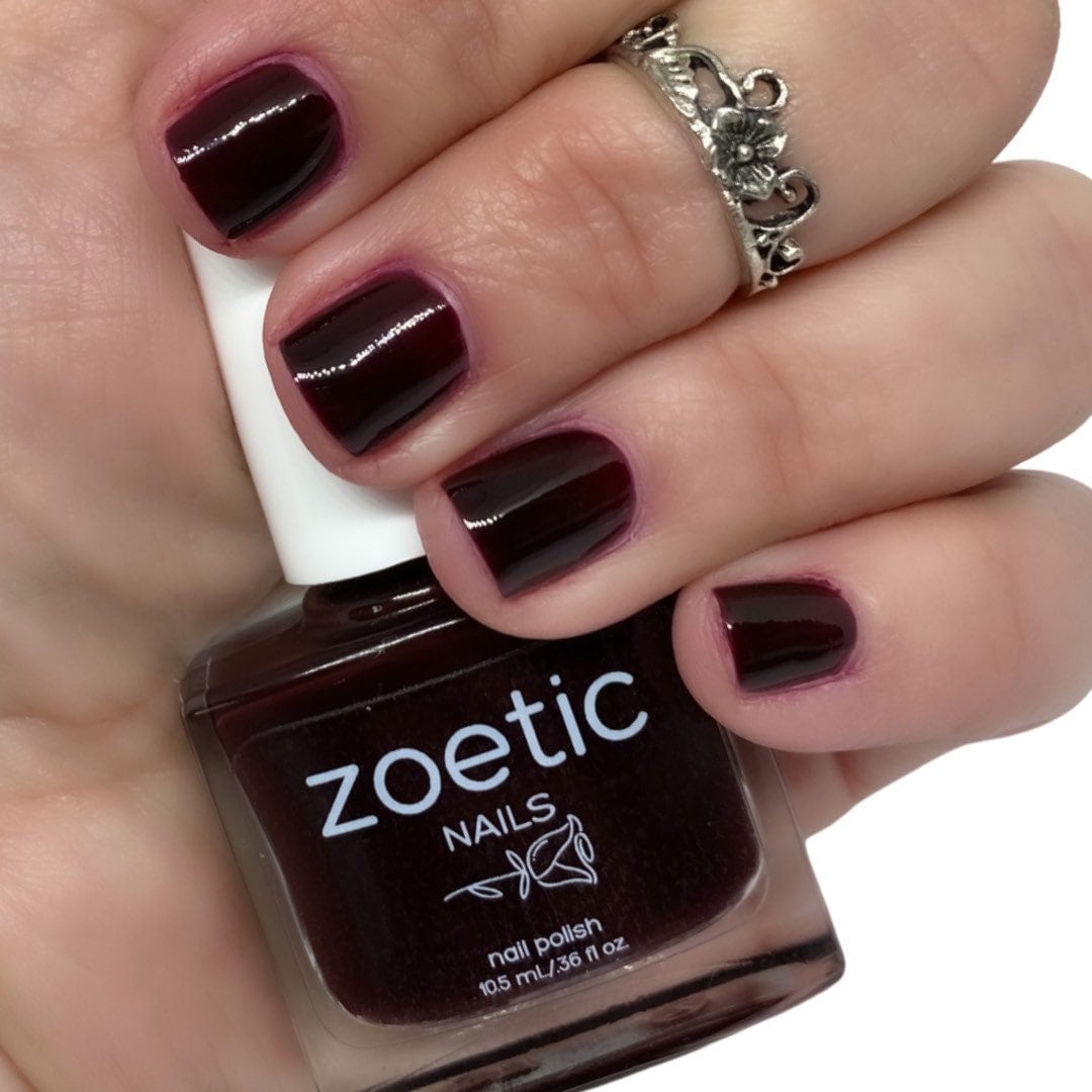 Dark Nails | Maroon nails, Gel nails, Nail colors