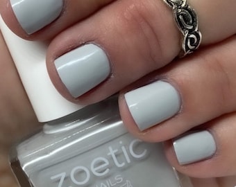 Pale Gray Nail Polish Cruelty Free Vegan Nail Polish Formula Light Grey Nail Lacquer Indie Nail Polish Formaldehyde Free Grey Nail Polish