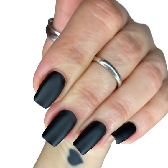 Black Matte UV Semi-Cured Nail Strips — Tough Girls Inc.