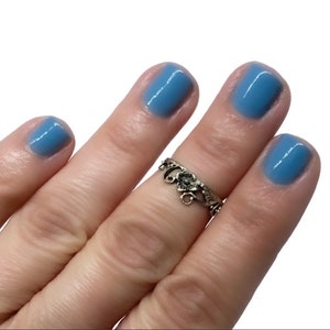 Denim Blue Nail Polish / Light Blue Nail Polish / Neutral Blue Nail Polish / Vegan Nail Polish / Formaldehyde Free Nail Polish / 10-Free image 2