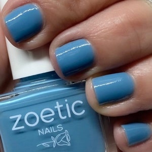 Denim Blue Nail Polish / Light Blue Nail Polish / Neutral Blue Nail Polish / Vegan Nail Polish / Formaldehyde Free Nail Polish / 10-Free image 1