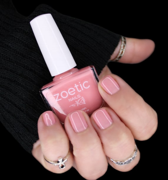 Sheer soft iridescent pink nail polish - Stuck on You - ella+mila