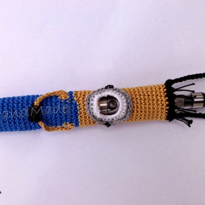 Uncinetto Minion Ego Ecig Sigaretta Elettronica Vaporizzatore Porta Cordino Tubo Cintura Custodia Lava Provari Collana Svapo Cotone Divertente Amigurumi