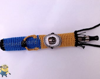 Crochet Minion Ecig Holder Lanyard - Funny Cotton Vape Necklace