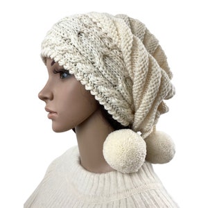 Ivory Slouchy Hat - Etsy display picture 3