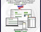 project management, onenote planner, project planner, project tracker, project manager, onenote templates, adhd planner, client tracker