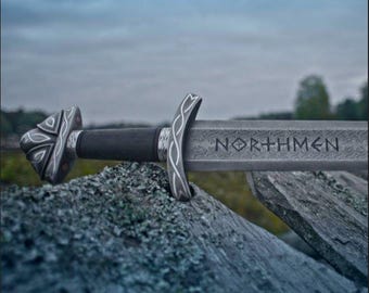 Handmade King Ragnar Lothbrok Viking Sword - Handcrafted Authentic Norse Replica with scabbard, Perfect for Collectors and Special Occasions