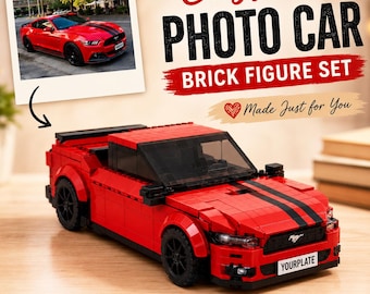 Modellino di auto personalizzato con foto, set di costruzioni personalizzato, costruisci la tua auto