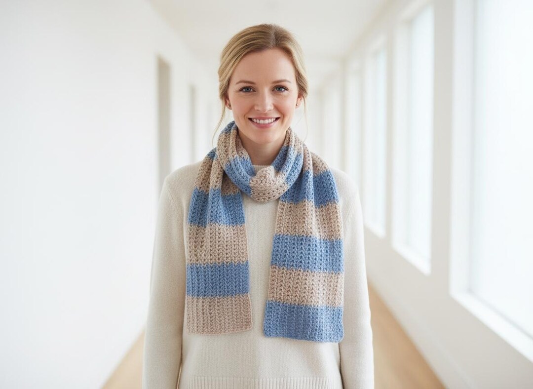 Crochet Scarf Pattern PDF | Easy Beginner Openwork Scarf | Lightweight ...