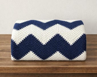 Zigzag Crochet Blanket Pattern PDF – Chevron Blanket, Colorful Throw Blanket, Cozy Home Decor