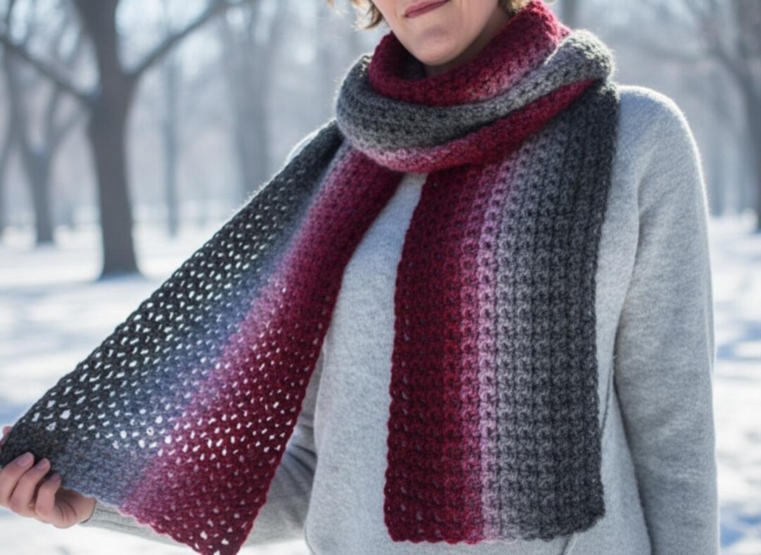 Crochet Scarf Pattern PDF | Bulky Crochet Scarf | Easy Beginner Scarf ...