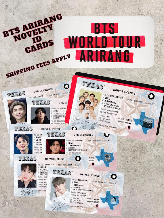 BTS Proof HYUNDAI ヒュンダイ トレカ 団体 Novelty BTS State ID - Etsy