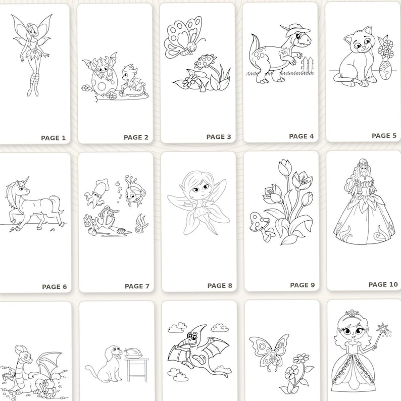 Kids Coloring Pages Printable PDF, 50+ Coloring Pages for Kids, Kids ...