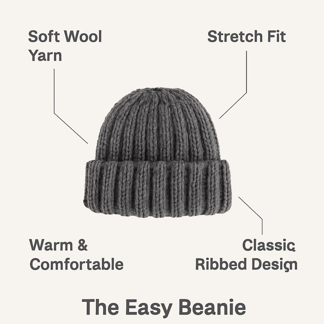 Easy Ribbed Beanie Crochet Pattern PDF, the Urban-core Beanie, Beginner ...