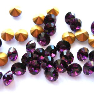 Amethyst 28ss crystals, art 1012, 36 pieces, Bulk Rhinestones, Wholesale Rhinestones, Loose Crystals image 2