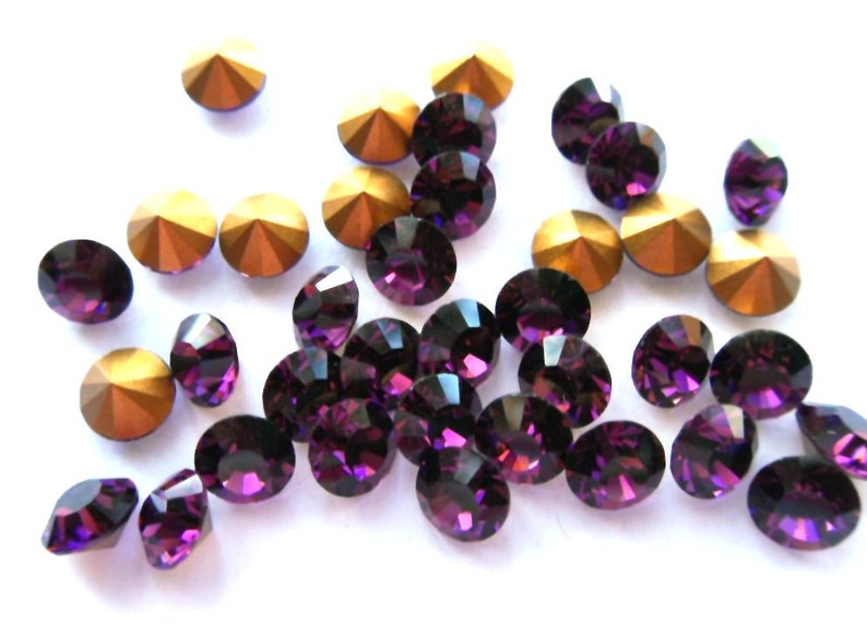 Amethyst 28ss crystals, art 1012, 36 pieces, Bulk Rhinestones, Wholesale Rhinestones, Loose Crystals image 2