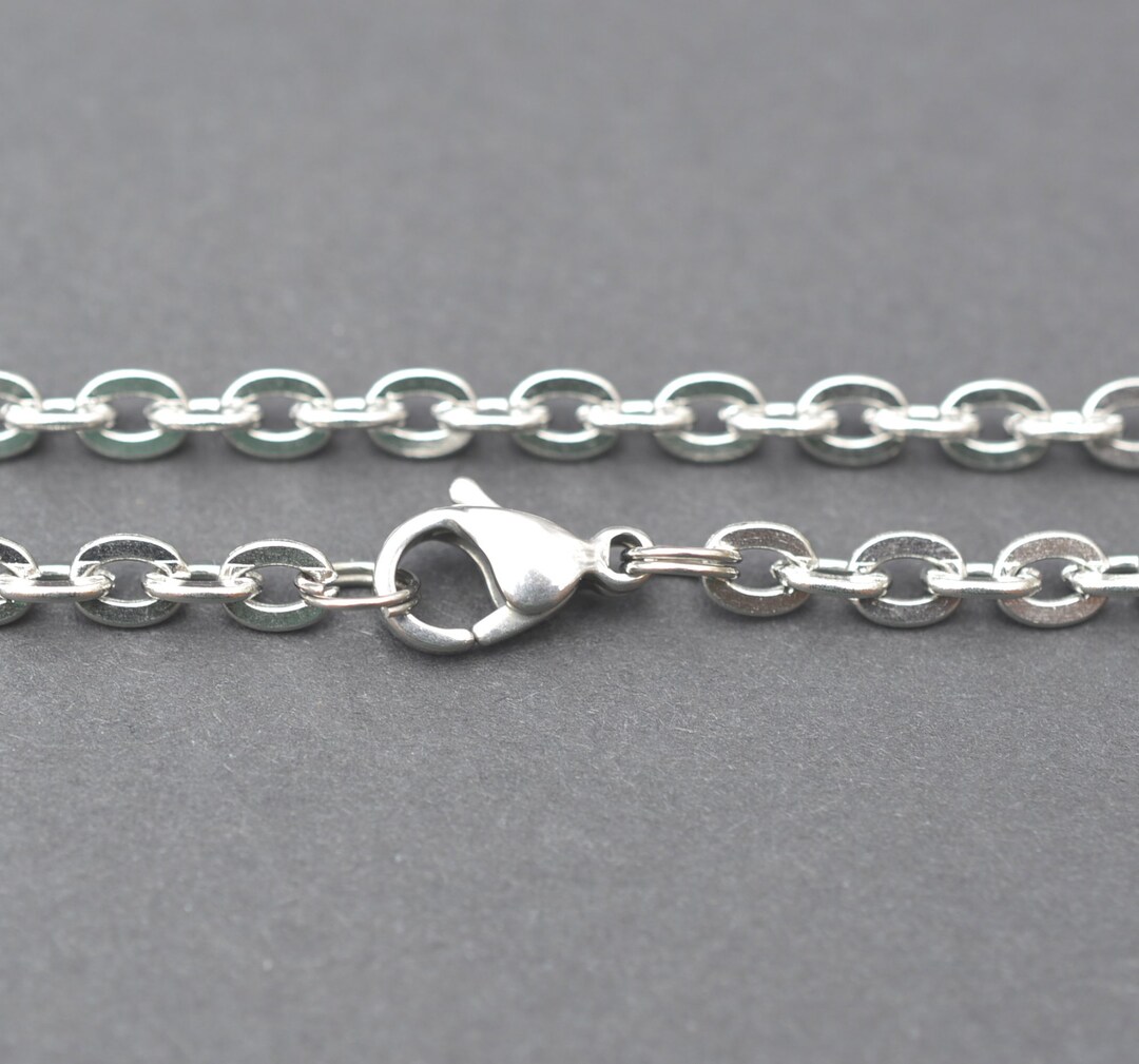 Flat Cable Chain, Cable Chain Necklace, Stainless Steel Cable Chain ...