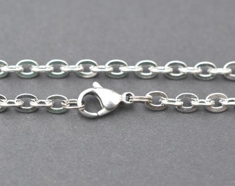 Flat Cable Chain, Cable Chain necklace, stainless steel cable chain, chain for pendants, jewelry chain