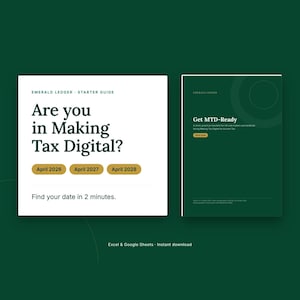 MTD Checker Spreadsheet + Get Ready Guide | UK Sole Trader, Landlord (Digital Download)