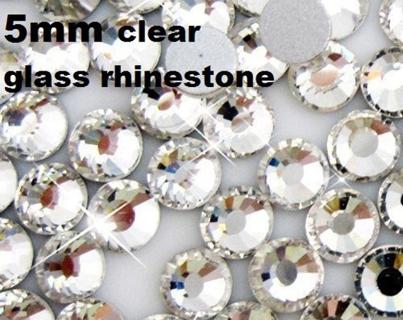 USA Clear 1440 pcs High Quality Flat Back Glass Rhinestones Size SS20