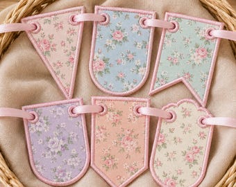 In The Hoop Bag Tag Applique Embroidery Bundle, Blank Name Tag Applique,In The Hoop Bag, Luggage, Gift Tags (3-6 Inch)