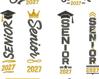 Senior 2027 Embroidery Designs, Graduation Embroidery Bundle, Senior Class 2027 Machine Embroidery, Graduation Cap Design