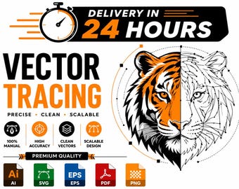 Manual Vector Tracing Service | Logo to Vector Conversion (svg, ai, eps, pdf, png) | Custom Vector Tracing Service | Convert Image to Vector