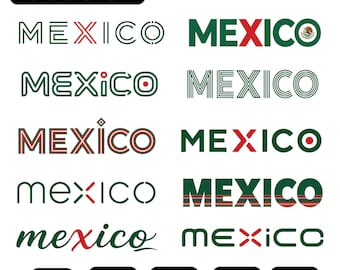 Mexico SVG Bundle | Mexico Typography SVG | Mexican Flag SVG | Cricut Cut File | Mexico Shirt Design Bundle