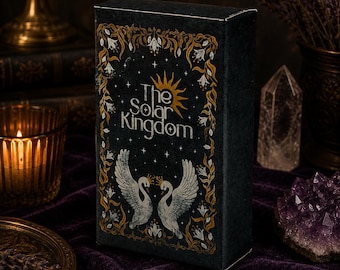 Das Solar Kingdom Orakel Deck, Celestial Wahrsager Karten, Schwan Orakel Karten, Spiritual Guidance Deck, mystisches Geschenk für Tarot Liebhaber
