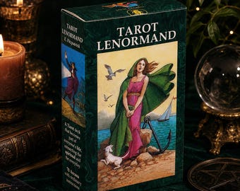 Tarot Lenormand Deck, 78 Karten Weissagungsset, Tarot & Lenormand Lesekarten, spirituelle Anleitung Geschenk für Anfänger, Geschenk für Tarot Liebhaber