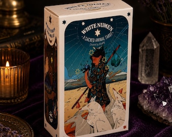 White Numen Heilige Tier Tarot Deck, spirituelle Wahrsagung Karten, mystische Tier Tarot, Orakel Geschenk für Tarot Leser und Tarot Liebhaber