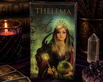 Thelema Tarot Deck, okkulte Wahrsagerkarten, mystisches Tarot-Leseset, esoterisches spirituelles Führung Geschenk für Tarot-Liebhaber