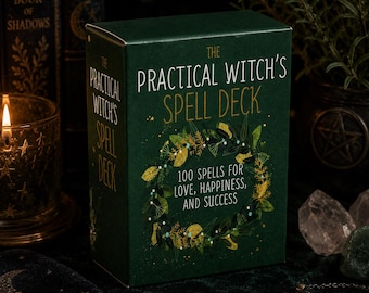 Das praktische Hexen Zauber Deck, 100 Zauberkarten für Liebe, Glück & Erfolg, Hexerei Orakel Deck, spirituelles Geschenk für Tarot Liebhaber