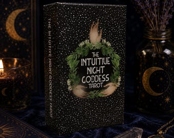 Das intuitive Tarot-Deck der Nachtgöttin, Göttlich-Weibliche-Tarot-Karten, Mystisches Orakel inspiriertes Deck, spirituelles Geschenk für Leserinnen