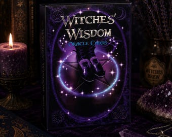 Hexen Weisheit Orakel Karten Deck, Hexerei Wahrsagung Karten, Pagan Spiritual Guidance Deck, mystisches Geschenk für Hexen, Geschenk für Tarot Liebhaber