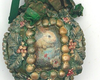 Rabbit Round Disc Ornament