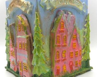 House Pencil Brush Holder Container Catch All